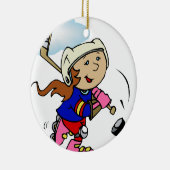 Mädchen-Spieler Keramik Ornament (Rechts)