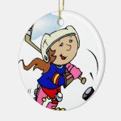 Mädchen-Spieler Keramik Ornament (Links)