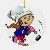 Mädchen-Spieler Keramik Ornament (Hinten)
