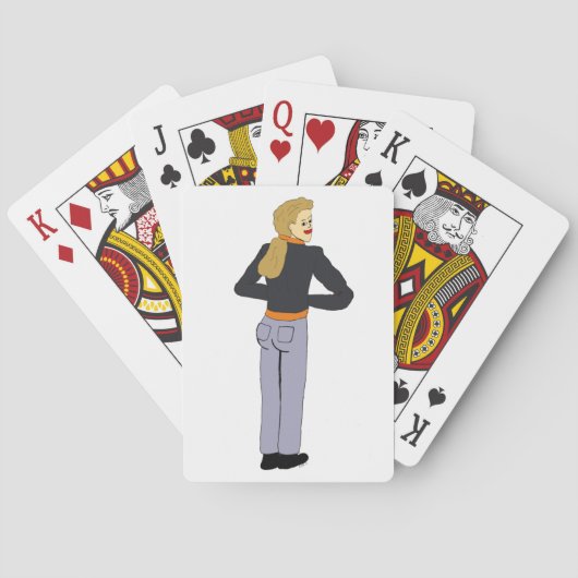 Mädchen spielkarten (Rückseite)