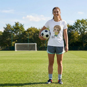 Mädchen spielt Fußball Süße Kindersportarten T-Shirt
