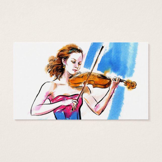 Mädchen spielt Geige (Rückseite)