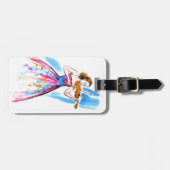 Mädchen spielt Geige Gepäckanhänger (Vorderseite horizontal)