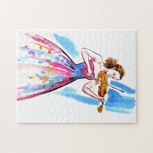 Mädchen spielt Geige Puzzle (Horizontal)