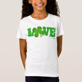 Mädchen-Spitzenpaddy-Shirt Liebe-St. Patricks T-Shirt