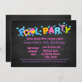 Mädchen Splish Spritzen kommen zu unserem Einladung (Vorne/Hinten)