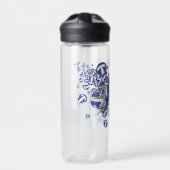 Mädchen Sporenblau-weiße Volleyballstars Trinkflasche (Vorderseite)