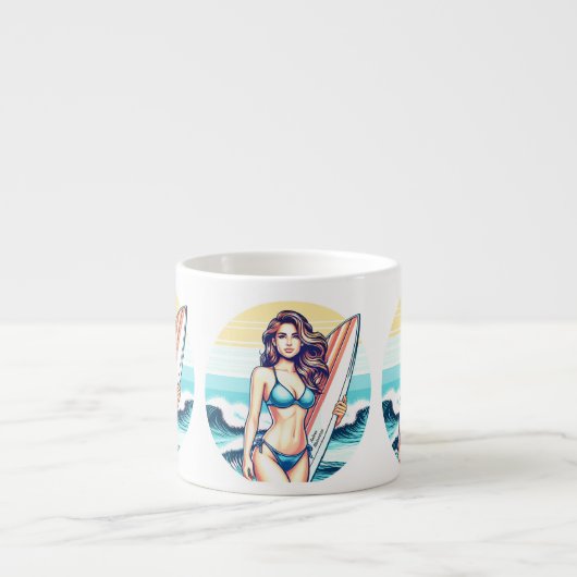 Mädchen Sport & Surfen Espressotasse (Vorderseite)