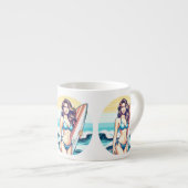 Mädchen Sport & Surfen Espressotasse (Vorderseite Rechts)