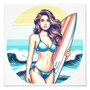 Mädchen Sport & Surfen Fotodruck