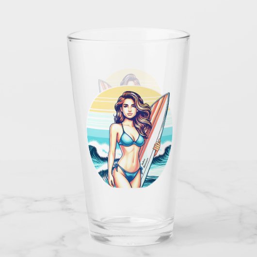 Mädchen Sport & Surfen Glas (Vorderseite)