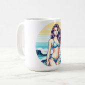 Mädchen Sport & Surfen Kaffeetasse (Vorderseite Links)