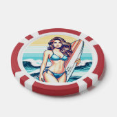 Mädchen Sport & Surfen Pokerchips (Einzeln)