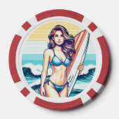 Mädchen Sport & Surfen Pokerchips (Rückseite)