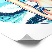 Mädchen Sport & Surfen Poster (Ecke)