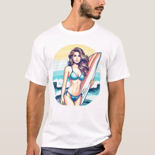 Mädchen Sport & Surfen T-Shirt (Vorderseite)