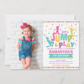 Mädchen springen einladung (Vorderseite)