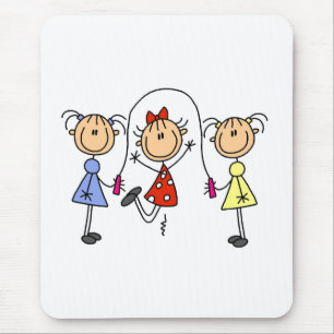 Mädchen springen Seil Mousepad