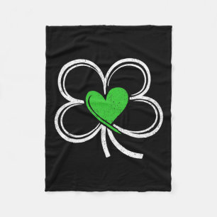 Mädchen St. Patricks Tag Liebe Mit Herz Und Shamro Fleecedecke