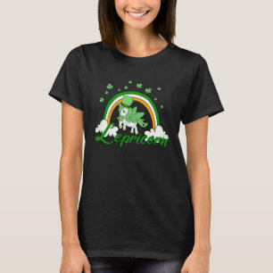 Mädchen St. Patricks Tag Süßes Einhorn Leprechaun  T-Shirt