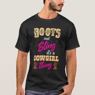 Mädchen Stiefel Glanz Es Ist Eine Cowgirl Sache Cu T-Shirt