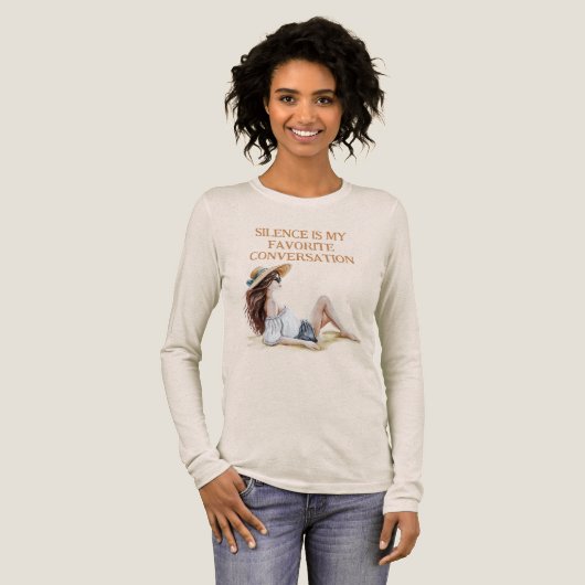 Mädchen Stille T-Shirt Tri-Blend Shirt (Volle Vorderseite)