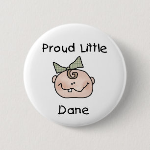 Mädchen-stolzes dänisches Baby Button