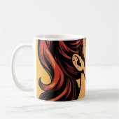 Mädchen Stoner | Comicbuch Pop-Art | Rauchende Lie Kaffeetasse (Links)