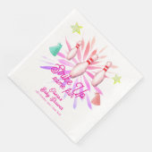 Mädchen Strike Up Bowling Sport Party Baby Shower Serviette (Ecke)