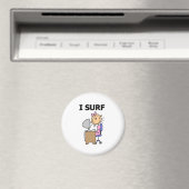 Mädchen surft im Web Magnet (In Situ (Geschirrspüler))