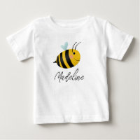 Mädchen Süß Ein Sommer Erster Bienentag 1. Geburts