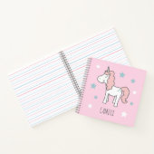 Mädchen Süß Magisch Rosa Einhorn Kinder Schule Notizblock (Innenseite)