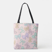 Mädchen Süße Schleife Pastell Rosa Tasche (Rückseite)