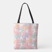 Mädchen Süße Schleife Pastell Rosa Tasche (Rückseite)