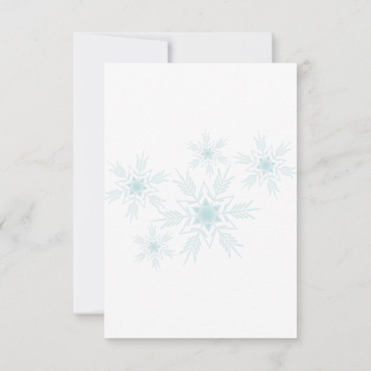 Mädchen SWEET 16 gefrorener WINTER WONDERLAND Gebu Einladung (Rückseite)