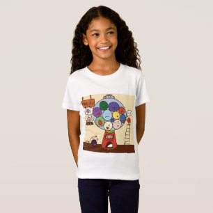 „Mädchen-T-Shirt mit farbenfroher Ballon-Illustrat T-Shirt