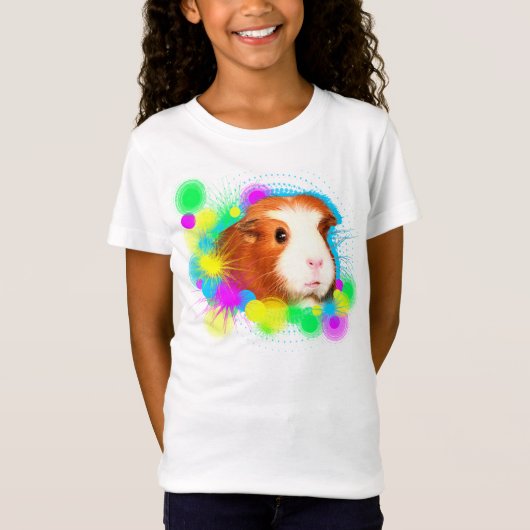 Mädchen T-Shirt mit Meerschweinchen (Vorderseite)