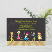 Mädchen tanzen Einladung (Stehend Vorderseite)