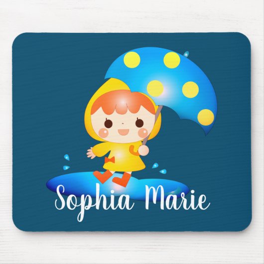Mädchen tanzen unter dem Regen Mousepad (Vorne)