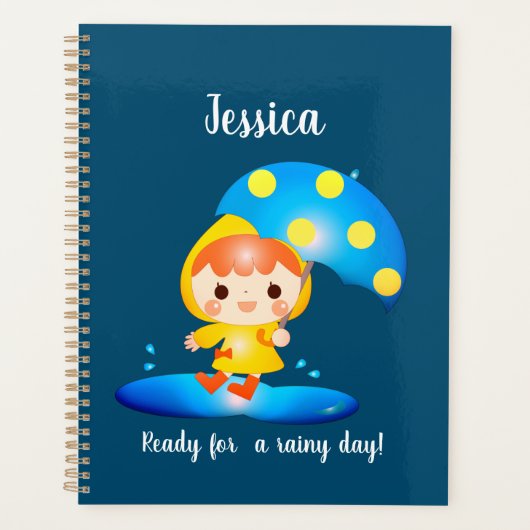 Mädchen tanzen unter dem Regen Planer (Vorderseite)