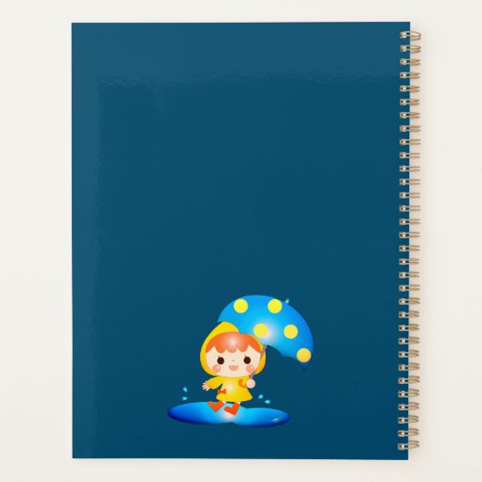 Mädchen tanzen unter dem Regen Planer (Rückseite)