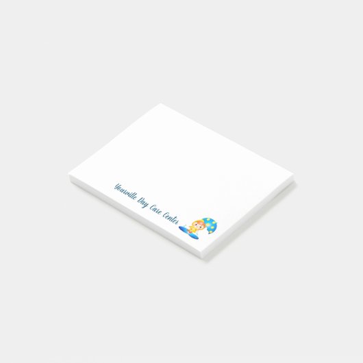 Mädchen tanzen unter Regen Post-it Klebezettel (angewinkelt)