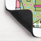 Mädchen-Taschen und Schuhe zwei Mousepad (Ecke)