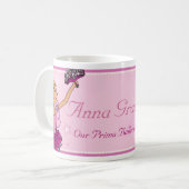 Mädchen-Tasse rosa und blonden Haares Kaffeetasse (Vorderseite Links)