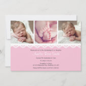 Mädchen - Taufe Einladung (Vorderseite)