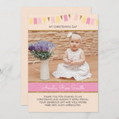 Mädchen - Taufe Einladung (Vorne/Hinten)