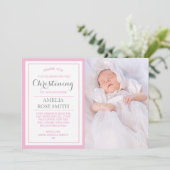 Mädchen-Taufe/Taufe danken Ihnen zu kardieren Dankeskarte (Stehend Vorderseite)