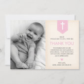 Mädchen-Taufe/Taufe danken Ihnen zu kardieren Dankeskarte (Vorderseite)