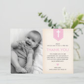 Mädchen-Taufe/Taufe danken Ihnen zu kardieren Dankeskarte (Stehend Vorderseite)