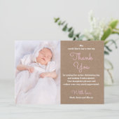 Mädchen-Taufe/Taufe danken Ihnen zu kardieren Dankeskarte (Stehend Vorderseite)